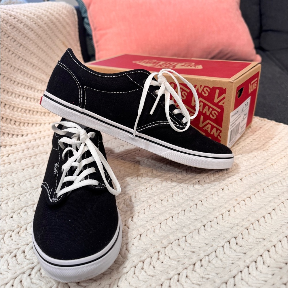 Vans Classic Black and White Canvas Sneakers